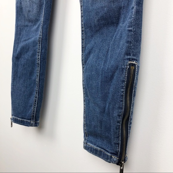 Free People Zipper Skinny Ankle Jeans - Picture 4 of 6